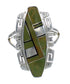 Southwest Silver Turquoise And Jet Inlay Ring Size 5-1/4 AX82358